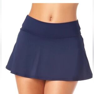 Anne Cole Plus Size Soft Band Skirted Swim Bottom